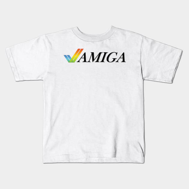 Amiga Classic Logo Kids T-Shirt by MalcolmDesigns